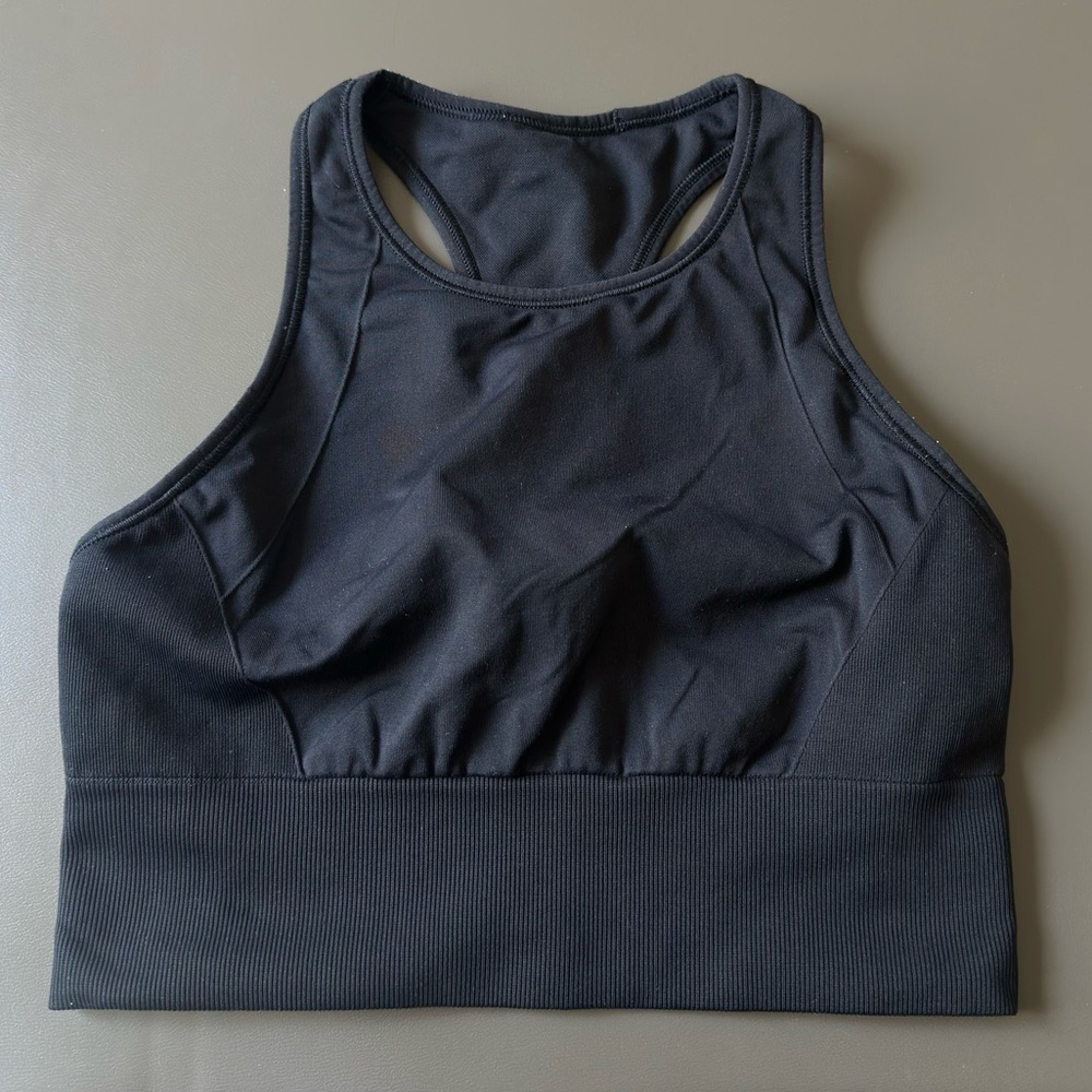 Lululemon High-Neck Black Sports Bra Size 6